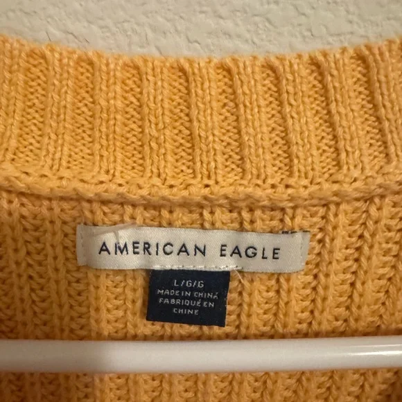 American Eagle Outfitters Knit Sweater Orange - Picture 4 of 5